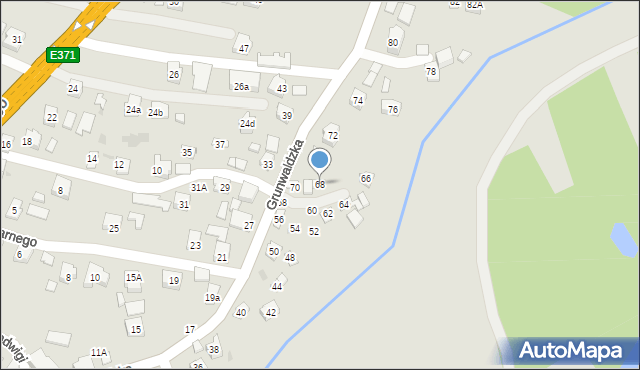 Boguchwała, Grunwaldzka, 68, mapa Boguchwała