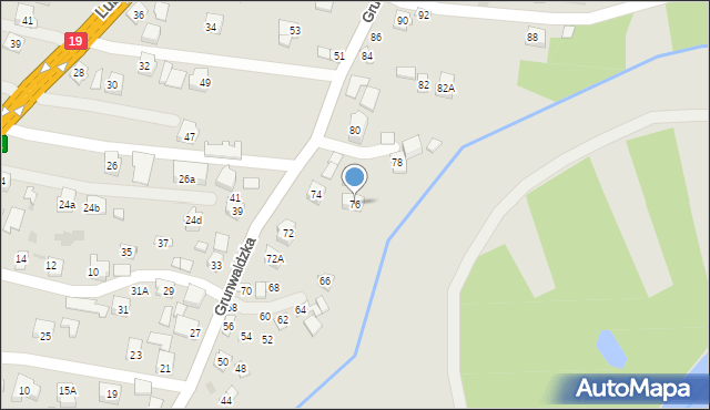Boguchwała, Grunwaldzka, 76, mapa Boguchwała