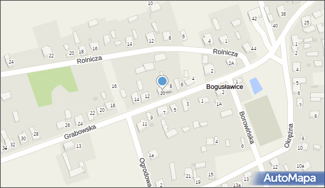 Bogusławice, Grabowska, 10, mapa Bogusławice