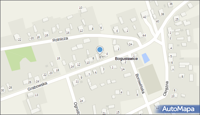 Bogusławice, Grabowska, 6, mapa Bogusławice