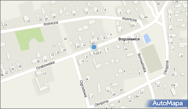 Bogusławice, Grabowska, 7, mapa Bogusławice