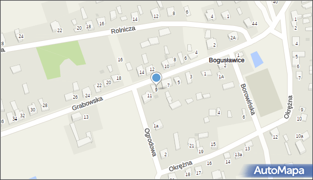 Bogusławice, Grabowska, 9, mapa Bogusławice