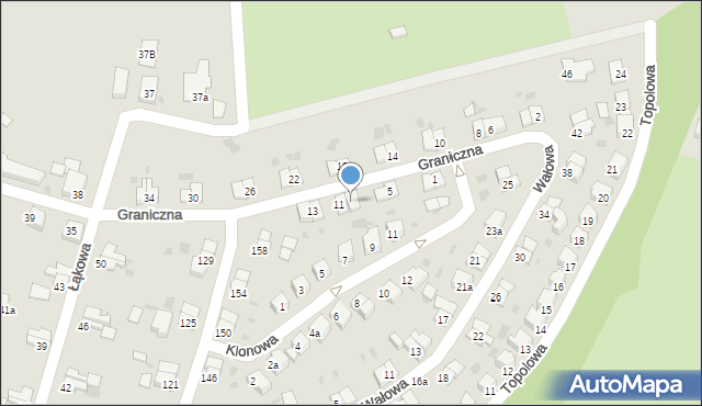 Bolesławiec, Graniczna, 9, mapa Bolesławca