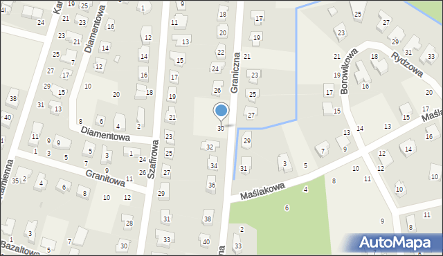 Borówiec, Graniczna, 30, mapa Borówiec