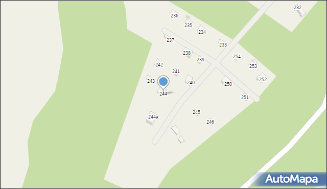 Borzestowo, Grodzisko, 244, mapa Borzestowo