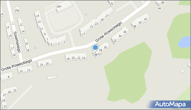 Braniewo, Grota-Roweckiego Stefana, gen., 26, mapa Braniewo