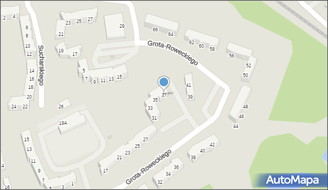 Braniewo, Grota-Roweckiego Stefana, gen., 37, mapa Braniewo