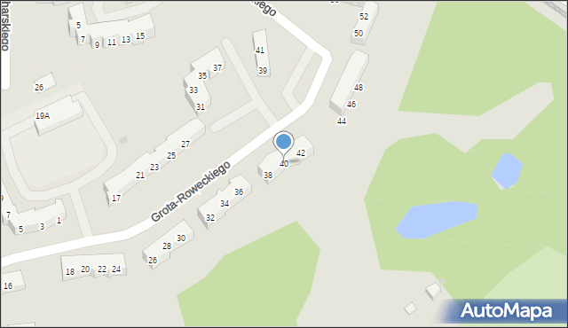 Braniewo, Grota-Roweckiego Stefana, gen., 40, mapa Braniewo