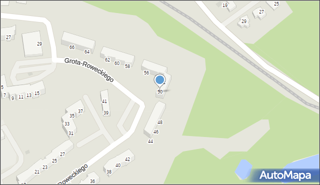 Braniewo, Grota-Roweckiego Stefana, gen., 50, mapa Braniewo