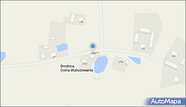 Brodnica Górna, Grzebieniec, 195b, mapa Brodnica Górna