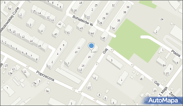 Brzeg, Grota-Roweckiego Stefana, gen., 17, mapa Brzeg