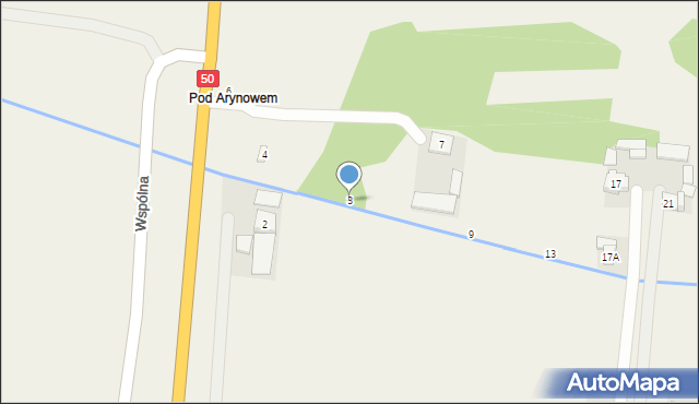 Brzóze, Graniczna, 3, mapa Brzóze