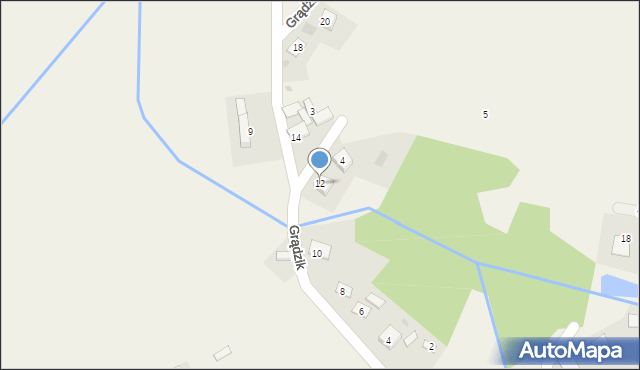 Bucze, Grądzik, 12, mapa Bucze