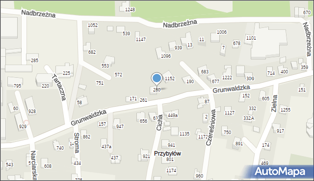 Buczkowice, Grunwaldzka, 280, mapa Buczkowice