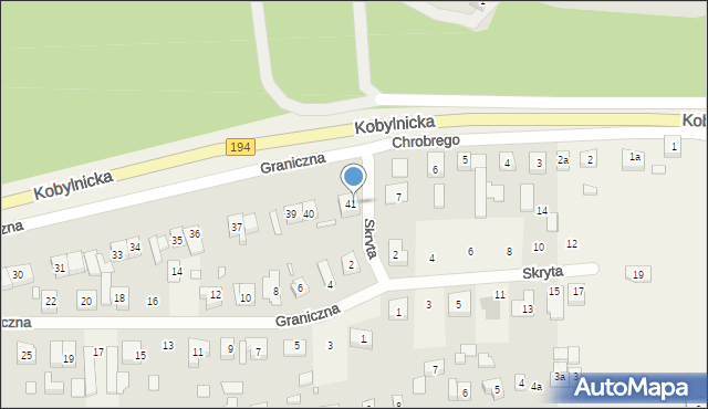 Bugaj, Graniczna, 41, mapa Bugaj