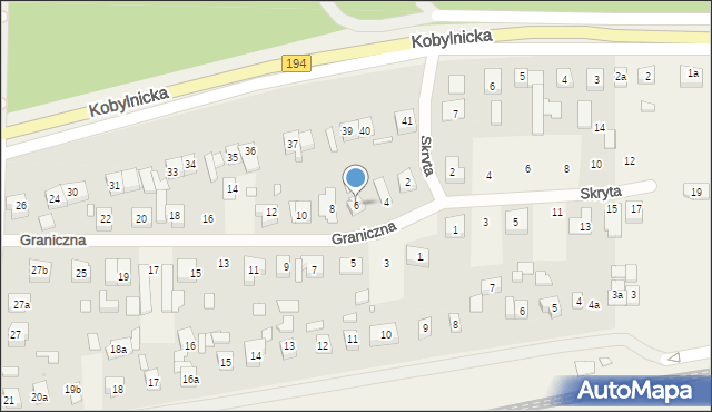 Bugaj, Graniczna, 6, mapa Bugaj