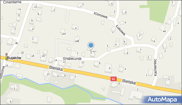 Bujaków, Grabecznik, 2, mapa Bujaków