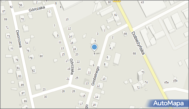 Buk, Grobelnego Józefa, 7, mapa Buk