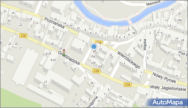 Bydgoszcz, Grudziądzka, 10i, mapa Bydgoszczy