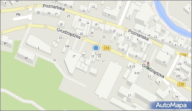 Bydgoszcz, Grudziądzka, 21, mapa Bydgoszczy