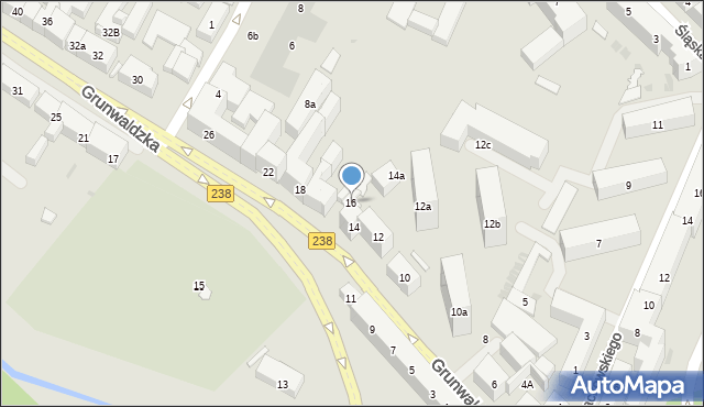Bydgoszcz, Grunwaldzka, 16, mapa Bydgoszczy