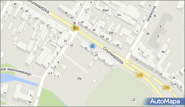 Bydgoszcz, Grunwaldzka, 29, mapa Bydgoszczy