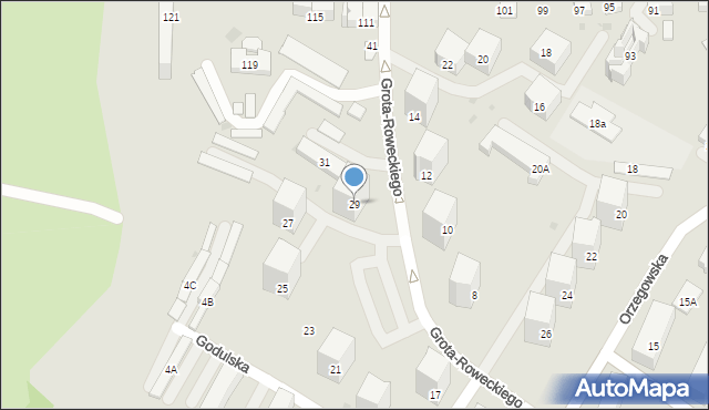 Bytom, Grota-Roweckiego Stefana, gen., 29, mapa Bytomia