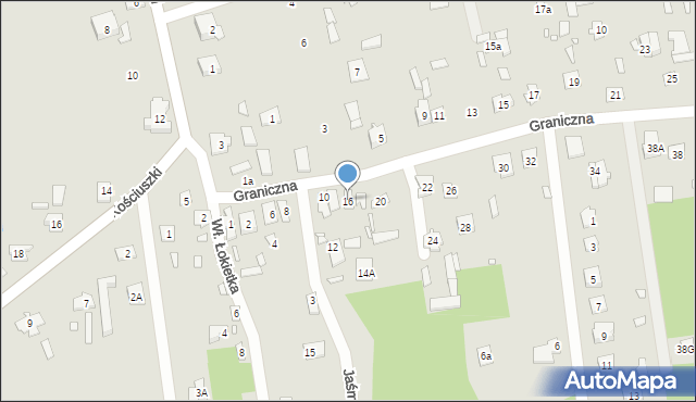 Cegłów, Graniczna, 16, mapa Cegłów