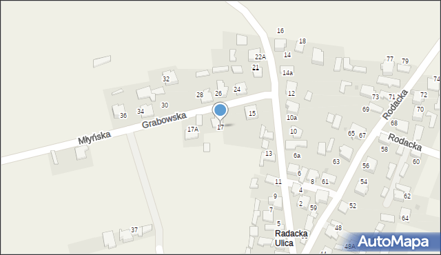 Chechło, Grabowska, 17, mapa Chechło