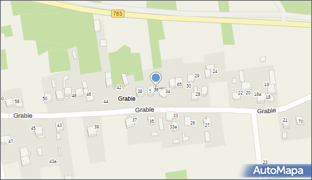 Chełm, Grabie, 36, mapa Chełma