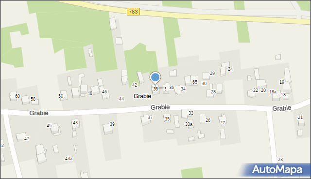 Chełm, Grabie, 38, mapa Chełma