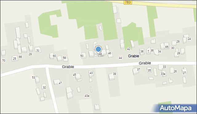 Chełm, Grabie, 48a, mapa Chełma