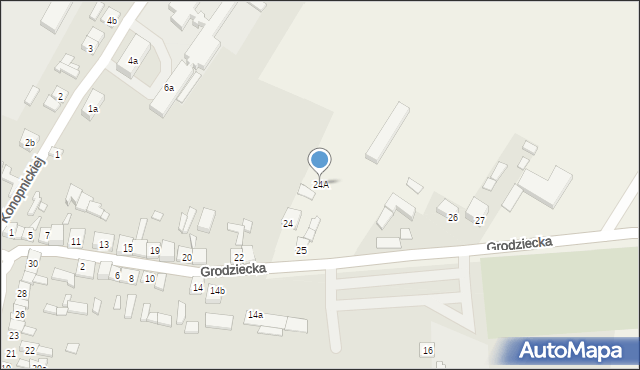 Chocz, Grodziecka, 24A, mapa Chocz
