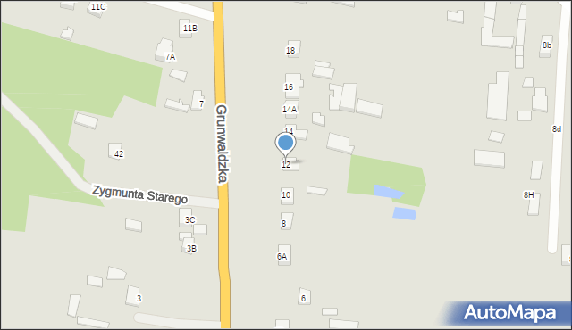 Chorzele, Grunwaldzka, 12, mapa Chorzele