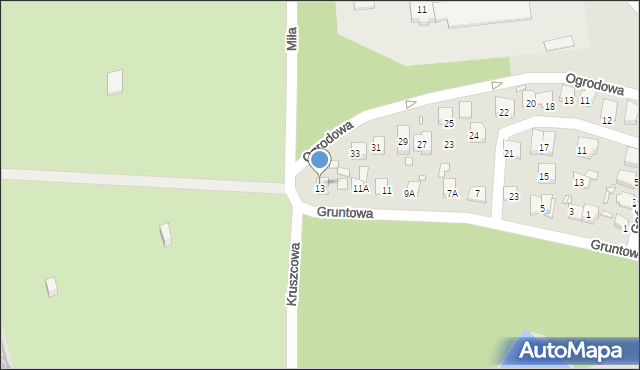 Chorzów, Gruntowa, 13, mapa Chorzów