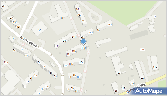 Choszczno, Grunwaldzka, 12d, mapa Choszczno