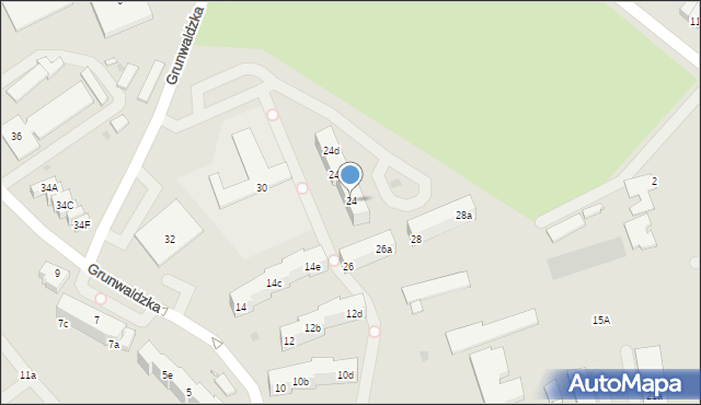 Choszczno, Grunwaldzka, 24, mapa Choszczno