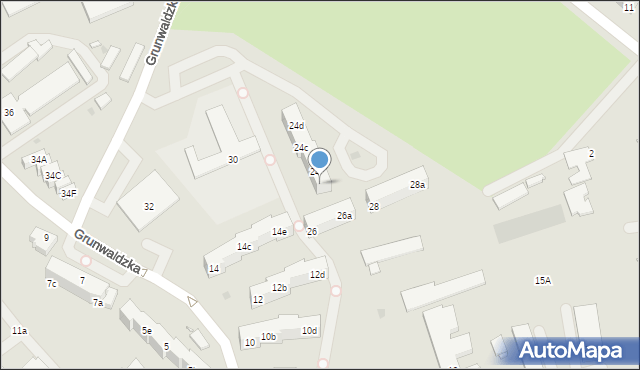 Choszczno, Grunwaldzka, 24a, mapa Choszczno