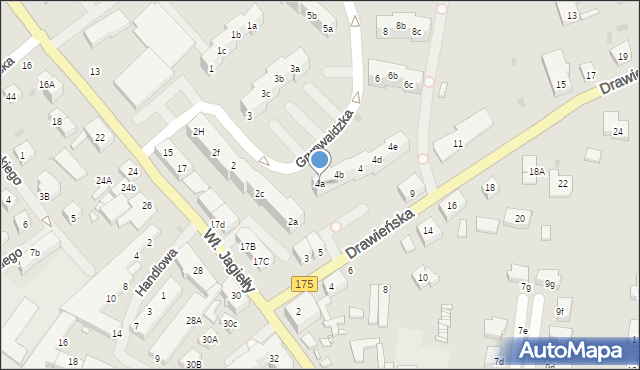 Choszczno, Grunwaldzka, 4a, mapa Choszczno