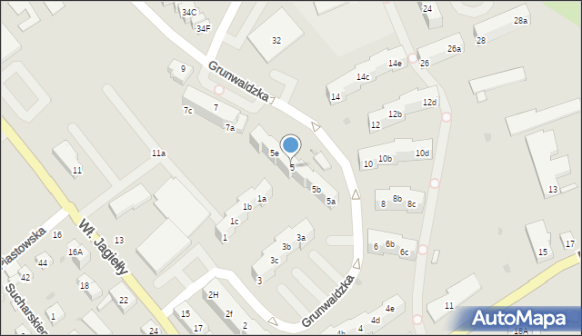 Choszczno, Grunwaldzka, 5, mapa Choszczno