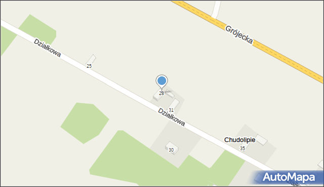 Chudolipie, Grójecka, 28, mapa Chudolipie