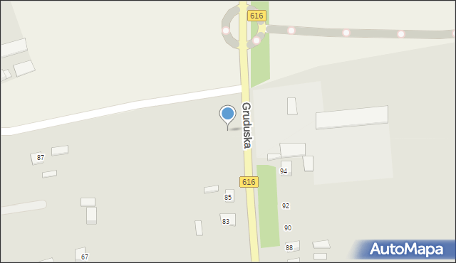 Ciechanów, Gruduska, 87, mapa Ciechanów