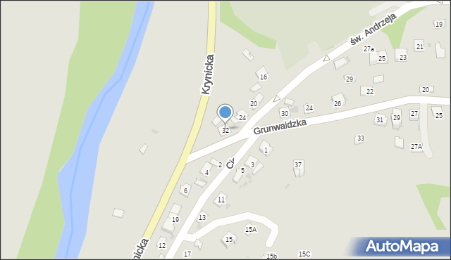 Ciężkowice, Grunwaldzka, 32, mapa Ciężkowice