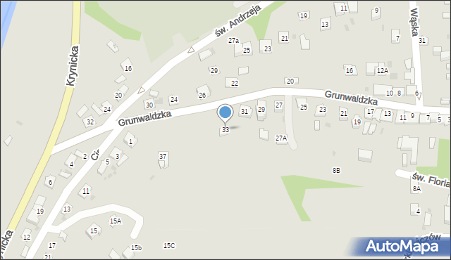 Ciężkowice, Grunwaldzka, 33, mapa Ciężkowice