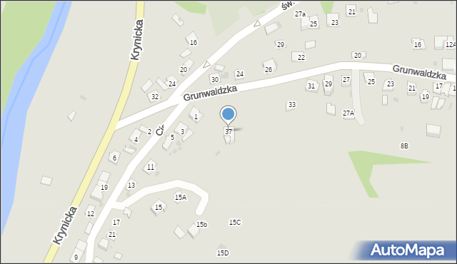 Ciężkowice, Grunwaldzka, 37, mapa Ciężkowice