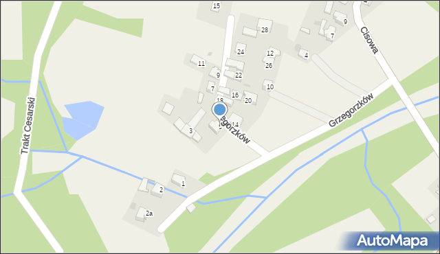 Cisiec, Grzegorzków, 5, mapa Cisiec