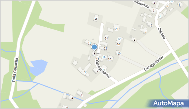 Cisiec, Grzegorzków, 7, mapa Cisiec