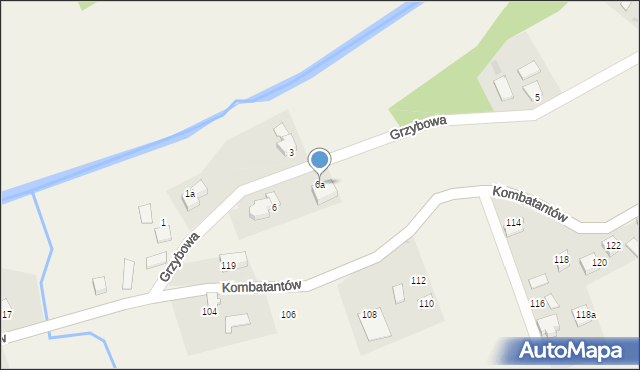 Ćwiklice, Grzybowa, 6a, mapa Ćwiklice