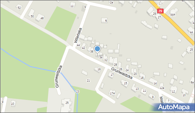 Cybinka, Grunwaldzka, 36, mapa Cybinka