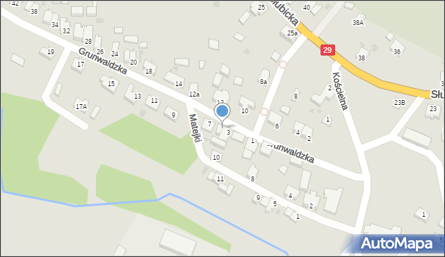 Cybinka, Grunwaldzka, 5, mapa Cybinka